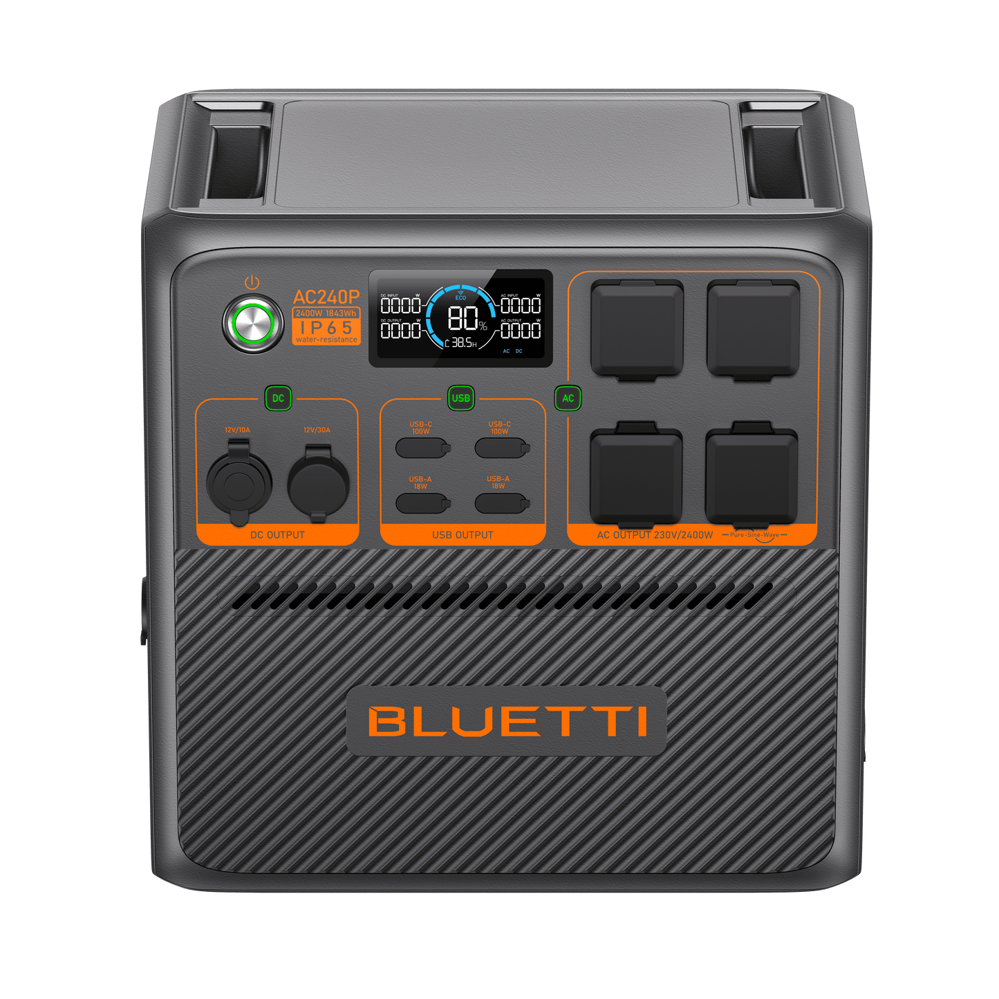Bluetti AC240P – 2400 W / 2048 Wh Portable Power Station