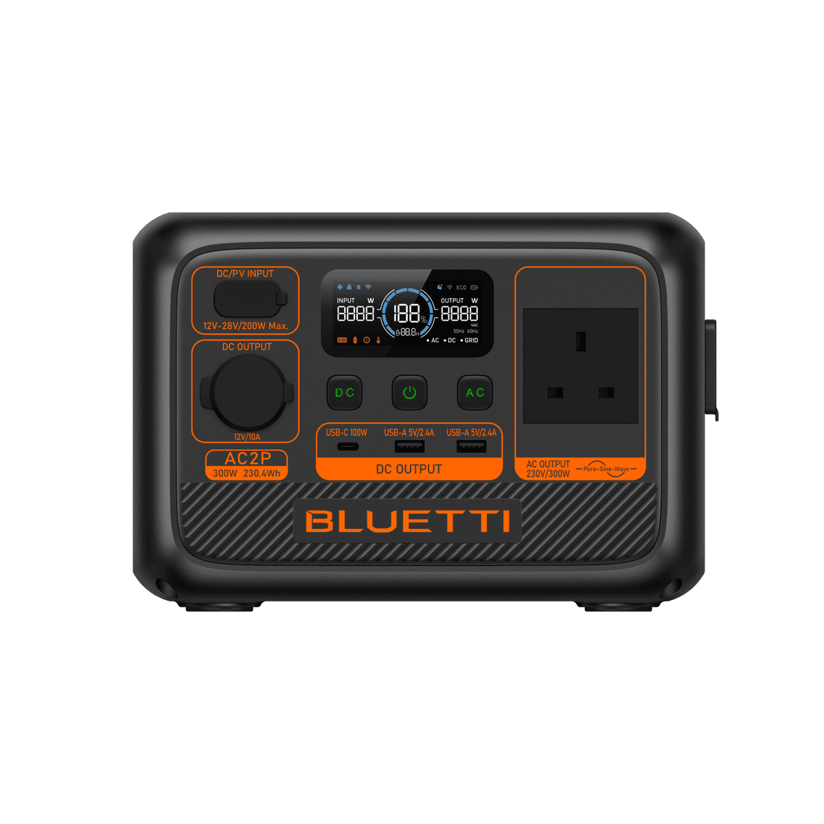 Bluetti AC2P – 300 W / 230 Wh Portable Power Station