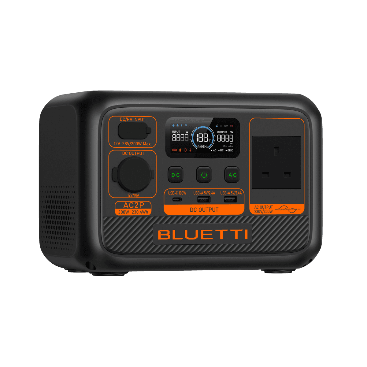 Bluetti AC2P – 300 W / 230 Wh Portable Power Station