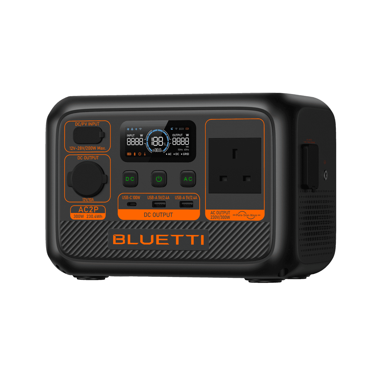 Bluetti AC2P – 300 W / 230 Wh Portable Power Station