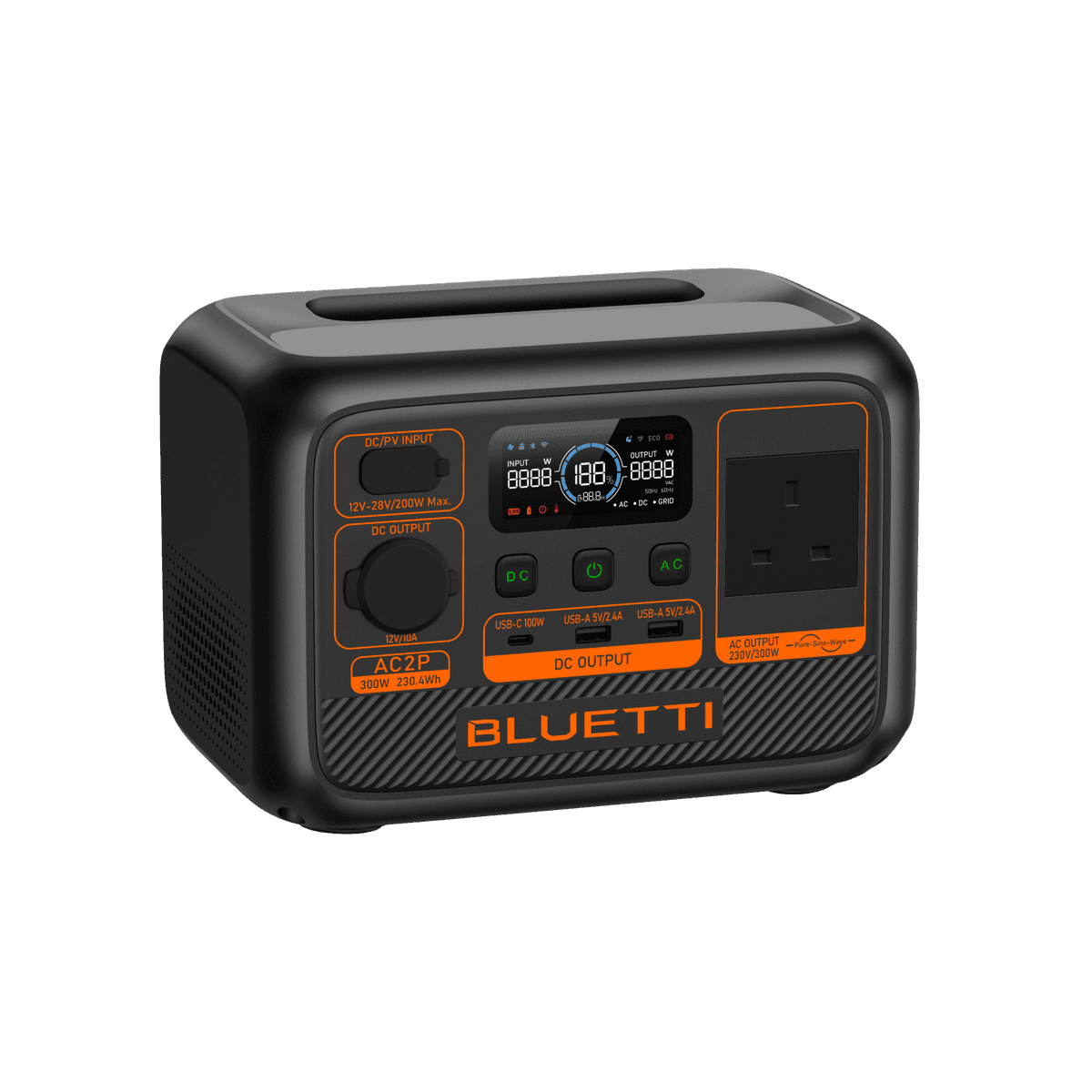 Bluetti AC2P – 300 W / 230 Wh Portable Power Station