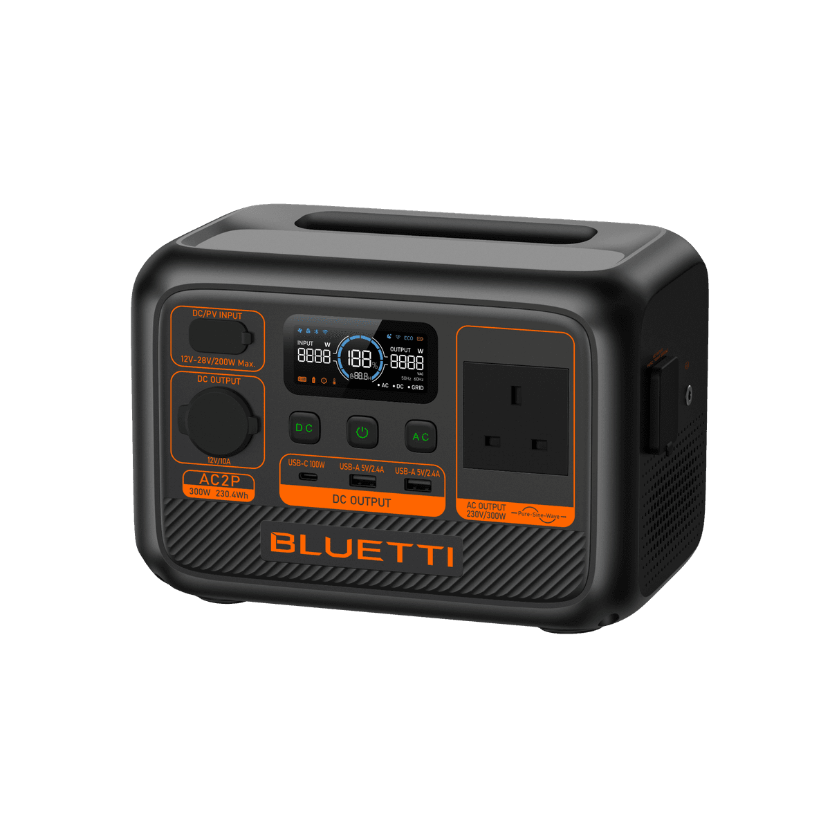Bluetti AC2P – 300 W / 230 Wh Portable Power Station