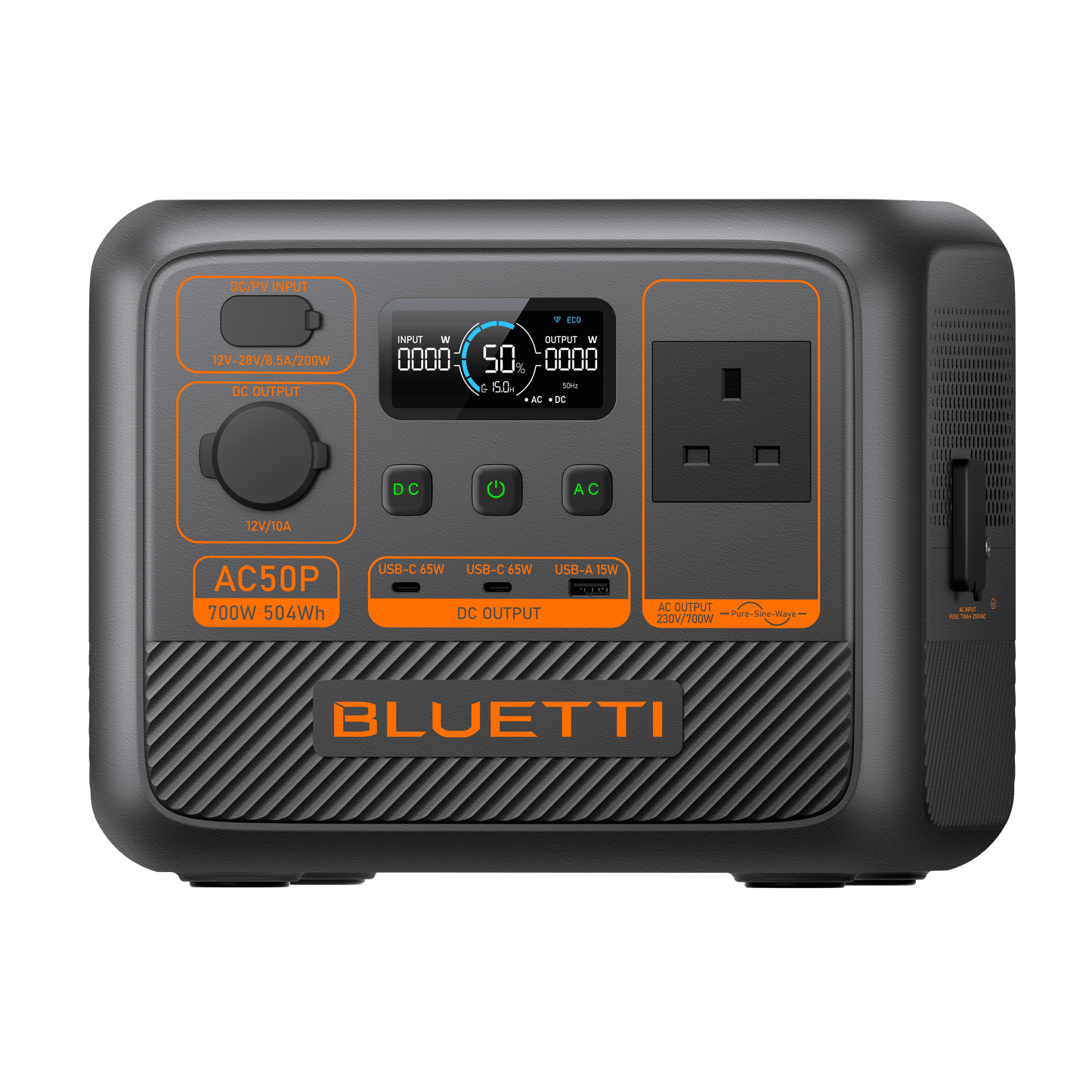 Bluetti AC50P – 500Wh Portable Power Station for Travel & Home Backup