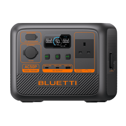 Bluetti AC50P – 500Wh Portable Power Station for Travel & Home Backup