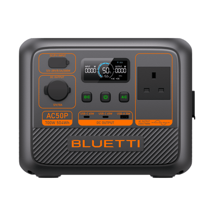 Bluetti AC50P – 500Wh Portable Power Station for Travel & Home Backup