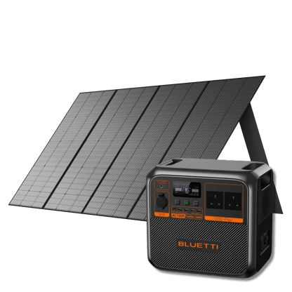 Bluetti AC180P portable power station with PV350 solar panel bundle for off-grid and home backup power