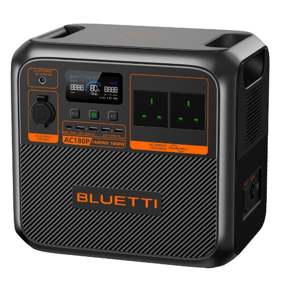 BLUETTI AC180P – 1800W Home Backup Power Station for UK Power Cuts