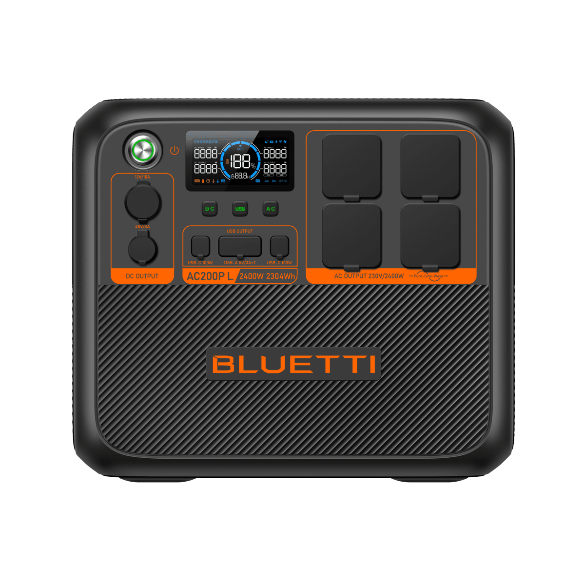 BLUETTI AC200P L portable power station front view