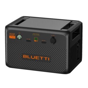 BLUETTI B210P expansion battery angled front view