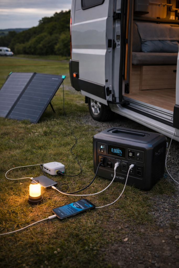 Portable power station for campervan and motorhome power
