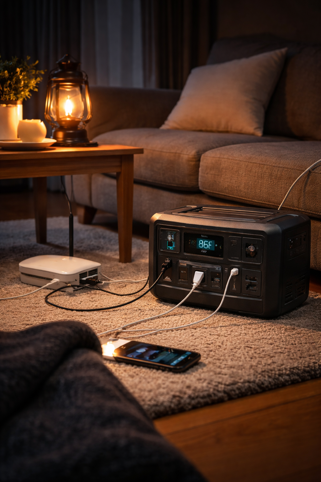 Portable power station for home backup during a UK power cut