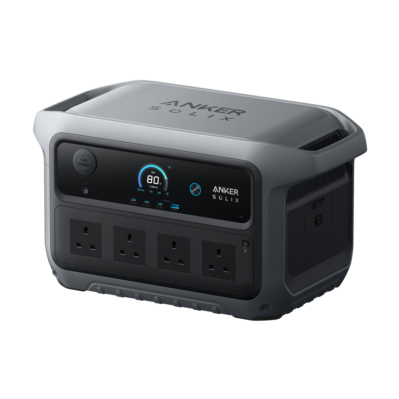 Anker SOLIX C2000 Gen 2 portable power station angled view