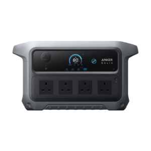 Anker SOLIX C2000 Gen 2 portable power station front view with UK sockets