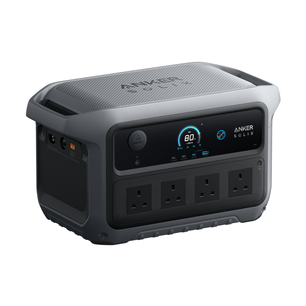 Anker SOLIX C2000 Gen 2 portable power station ports and display