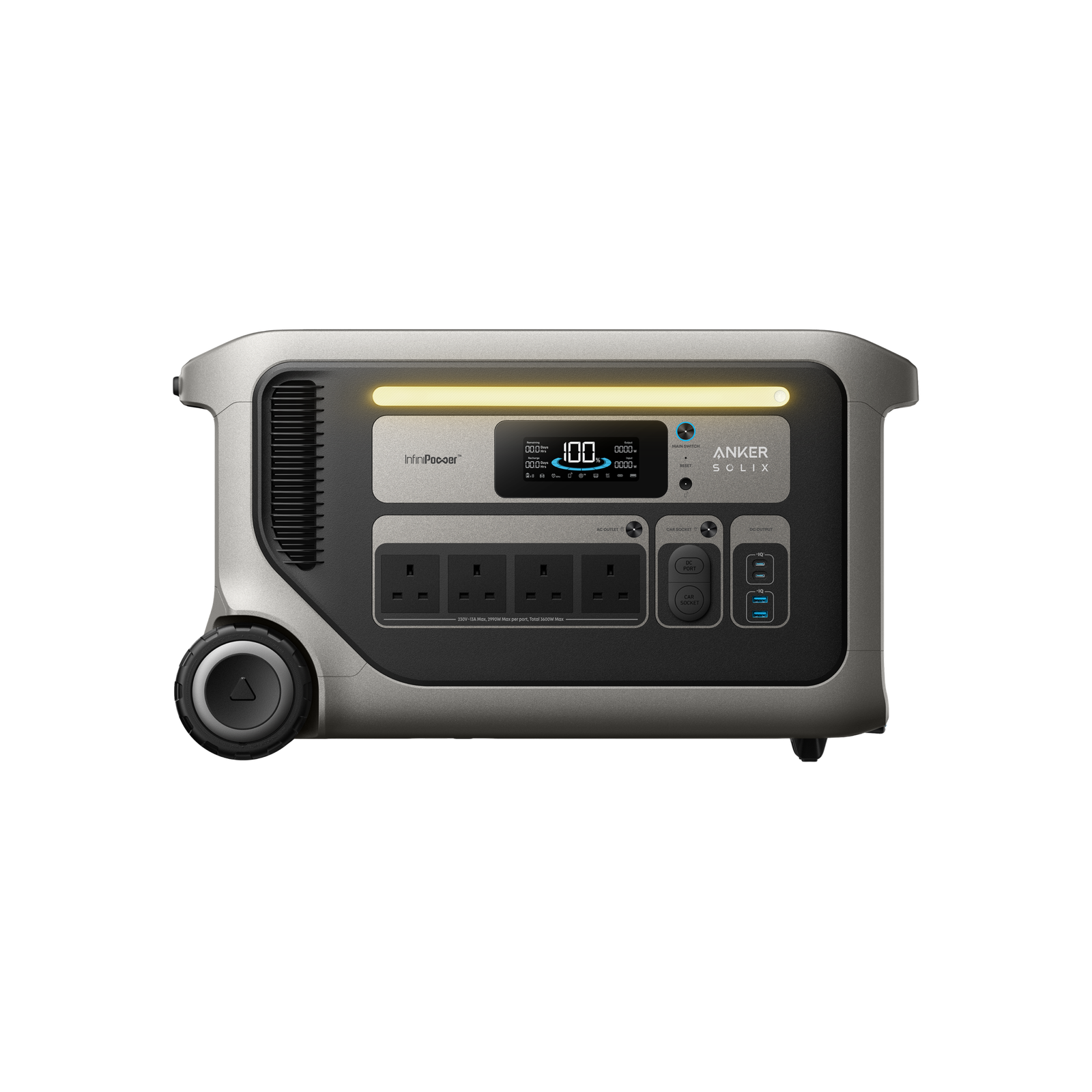 Anker SOLIX F3000 portable power station angled view