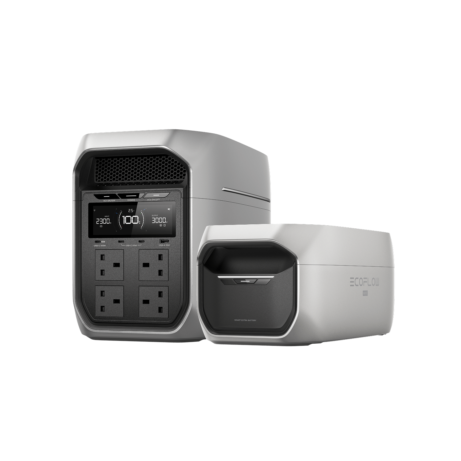 EcoFlow DELTA 3 Max Plus portable power station angled view