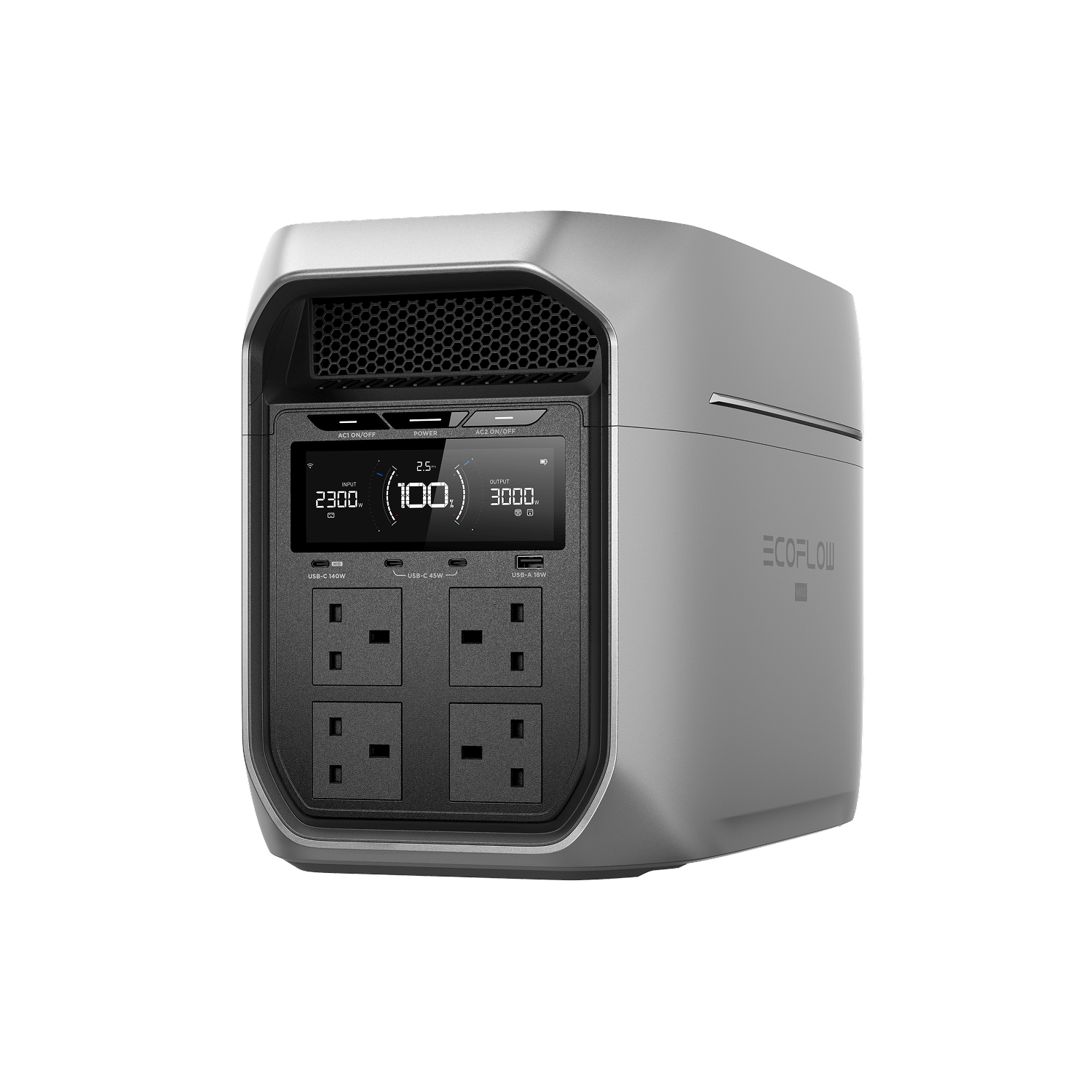 EcoFlow DELTA 3 Max Plus portable power station front view